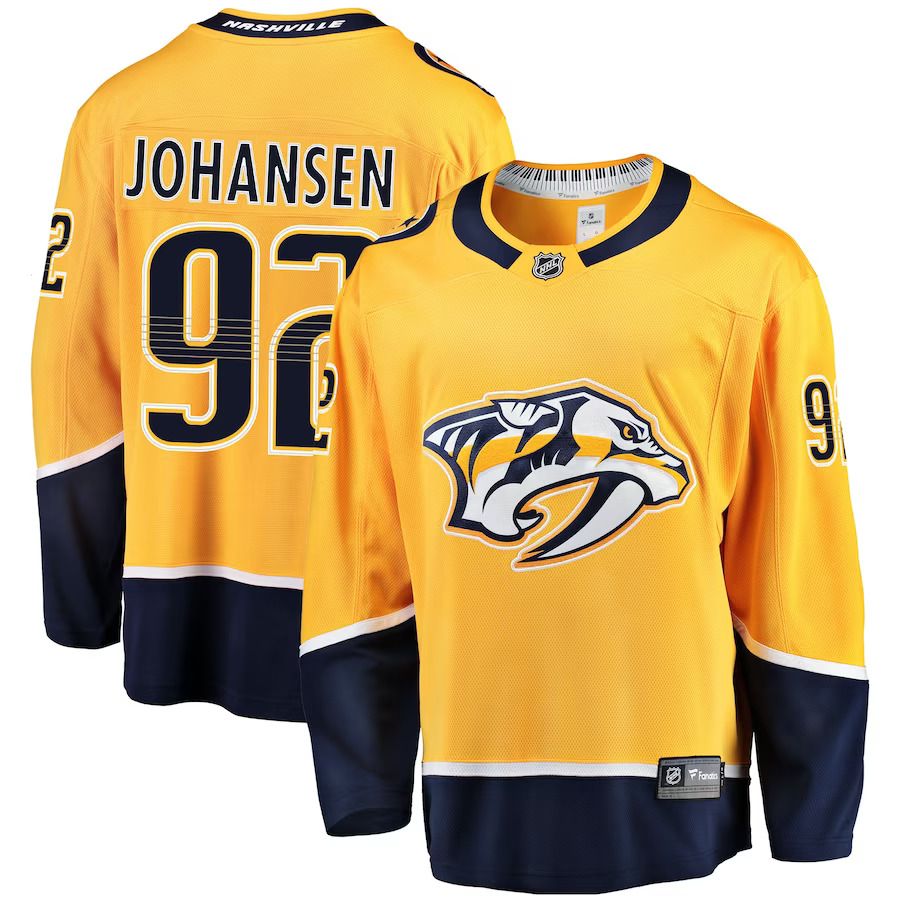 Men Nashville Predators #92 Ryan Johansen Fanatics Branded Gold Breakaway Player NHL Jersey